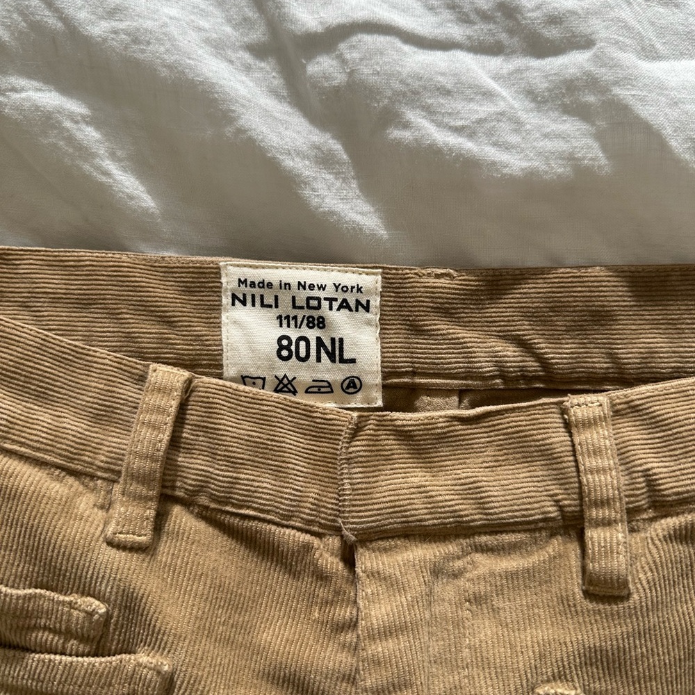 Nili Lotan Corduroy Pants in Khaki/Light Brown. Size 2. - Picture 8 of 8